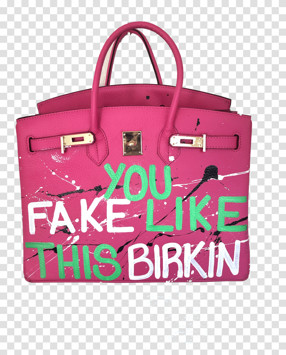 You Fake Like This Birkin 35cm Green Or White Letters - Soniquesaturday, Handbag, Accessories, Accessory, Purse Transparent Png