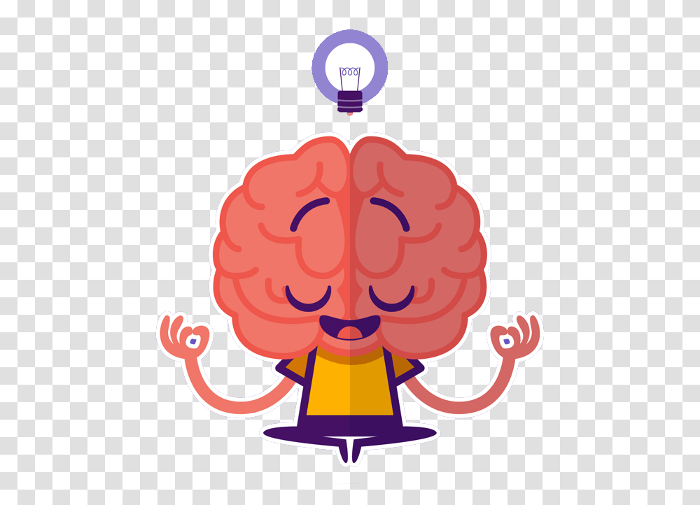 You'll Be Happier Amp More Productive Brain Cartoon Background, Heart Transparent Png