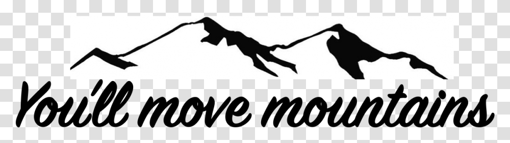 You'll Move Mountains Clipart, Silhouette, Stencil, Bow, Bird Transparent Png