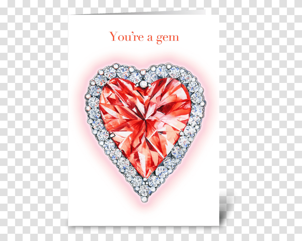 You're A Gem Greeting Card Heart, Jewelry, Accessories, Accessory, Diamond Transparent Png