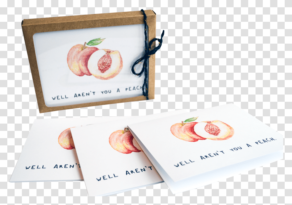You're A Peach Notecard Set Pepperoni, Flyer, Poster, Paper, Advertisement Transparent Png