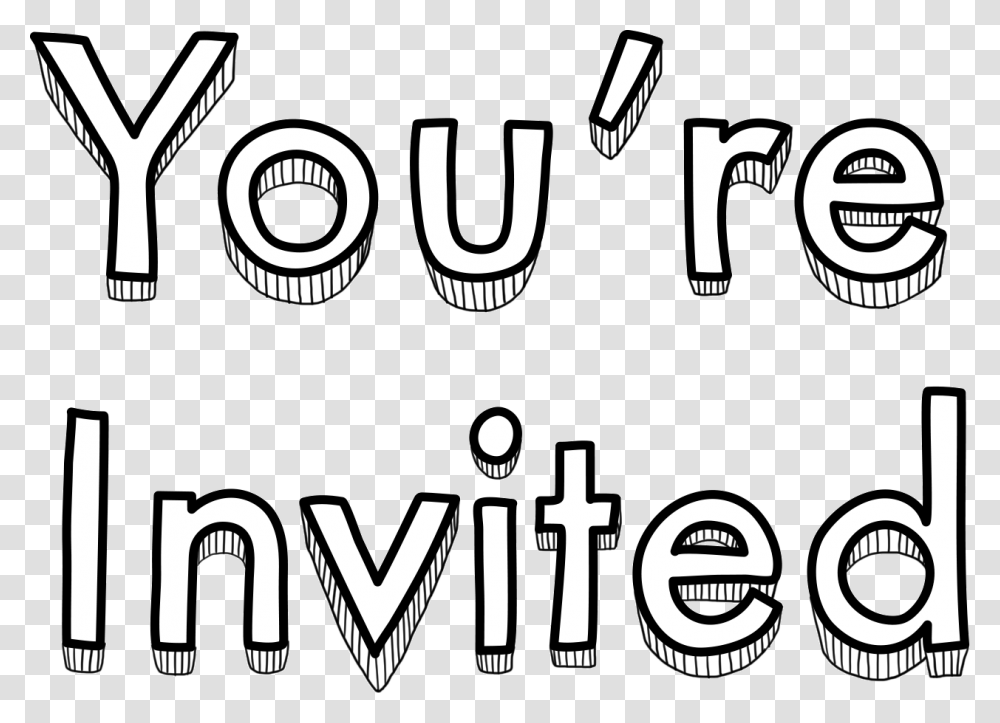 You're Invited Clipart Youre Invited To Lunch, Alphabet, Word, Number Transparent Png
