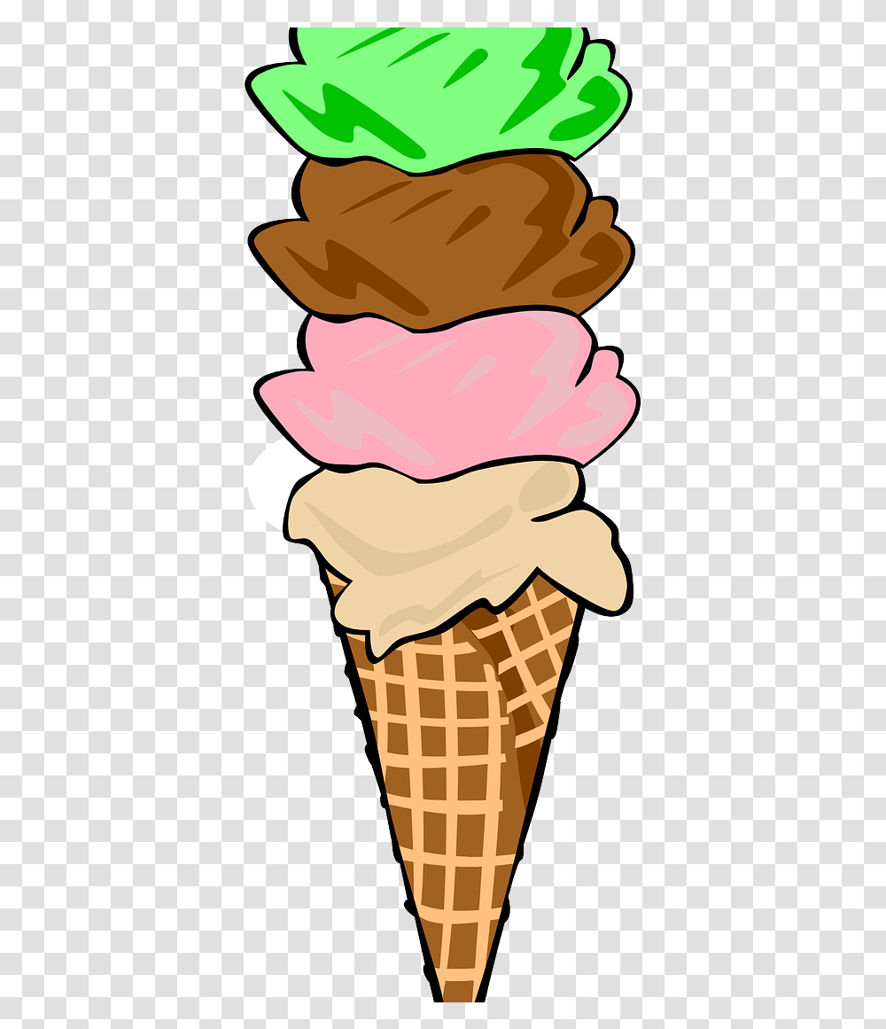 You Scream I Scream We All Scream For Ice Cream Clipart 2 Scoop Ice Cream, Dessert, Food, Creme, Sweets Transparent Png