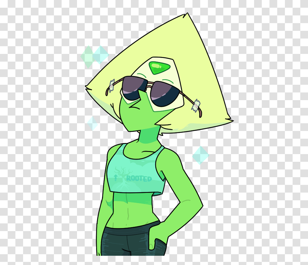 You Think Peridot Would Ever Wear A Crop Top To Relate To Lapis, Sunglasses, Green, Costume Transparent Png