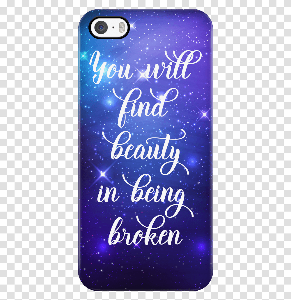 You Will Find Beauty In Being Broken Mobile Phone Case, Alphabet, Book, Electronics Transparent Png