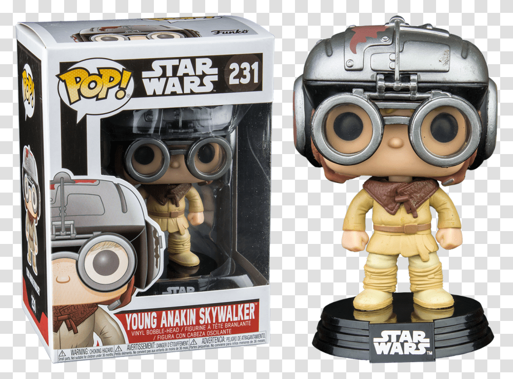 Young Anakin Skywalker In Podracer Outfit Funko Pop Star Wars Funko Pop Anakin, Toy, Camera, Electronics, Poster Transparent Png