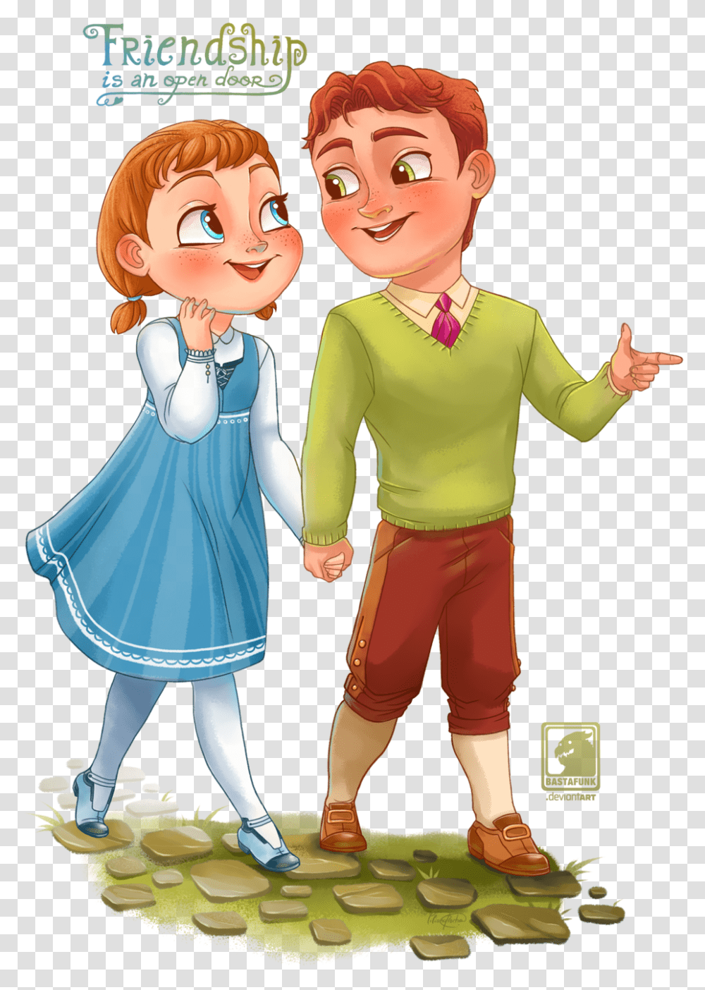 Young Anna And Hans Young Anna And Hans Frozen, Person, People, Family, Hand Transparent Png