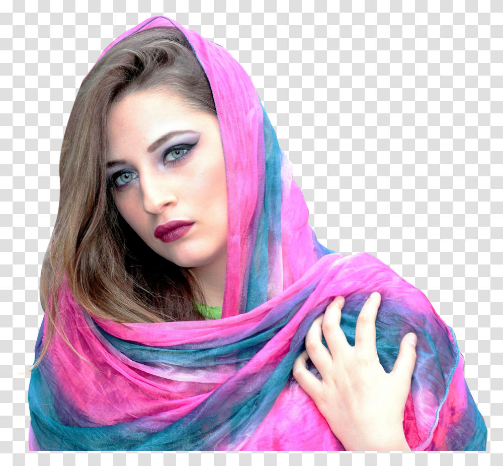 Young Beautiful Muslim Woman Image Muslim Girl Hd, Clothing, Scarf, Person, Female Transparent Png