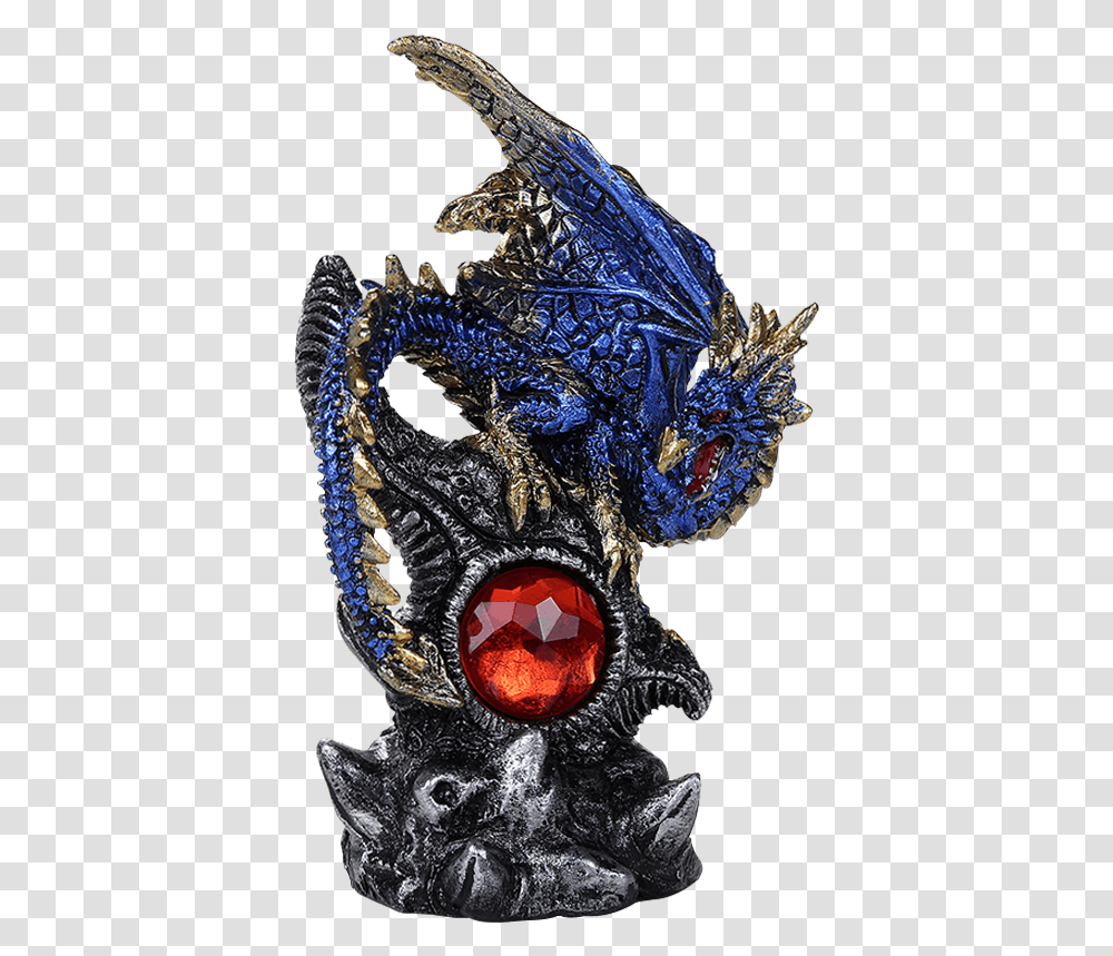 Young Blue Dragon Gem Protector Statue Gemstone, Snake, Reptile, Animal, Carnival Transparent Png