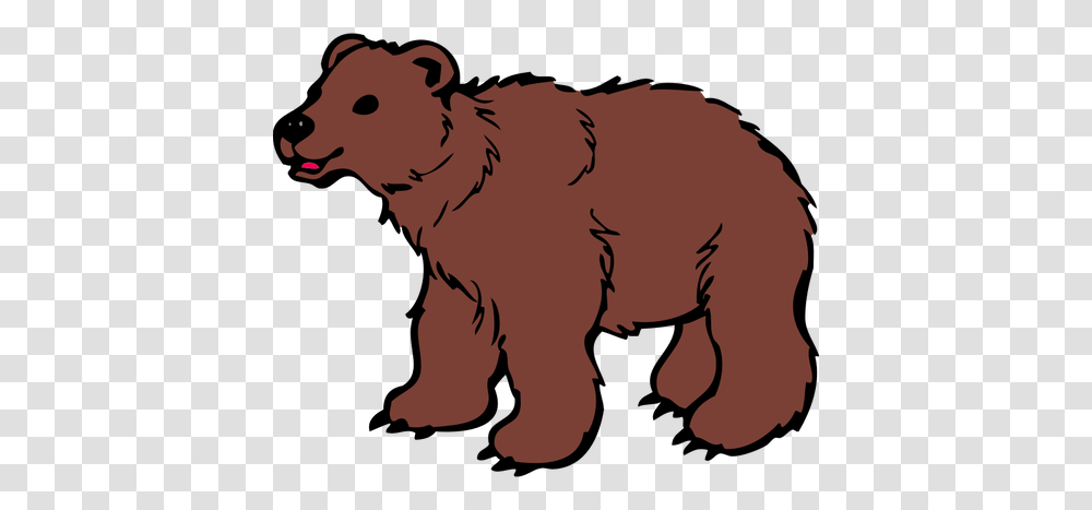 Young Brown Bear Vector Clip Art, Animal, Mammal, Tree, Buffalo Transparent Png