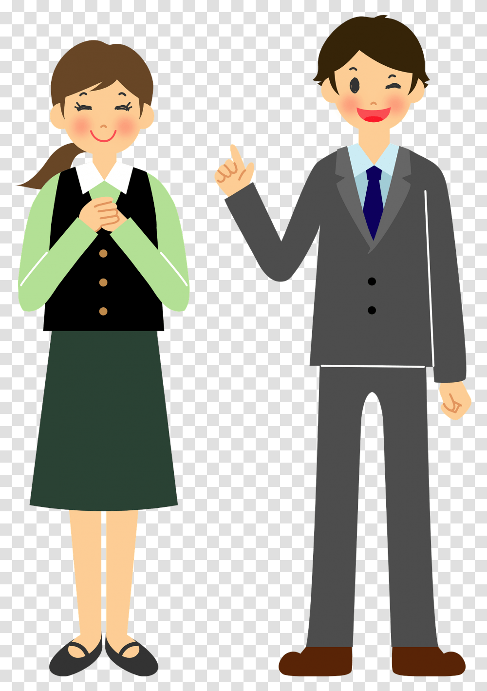 Young Business People Clipart Free Download Standing, Performer, Person, Clothing, Long Sleeve Transparent Png