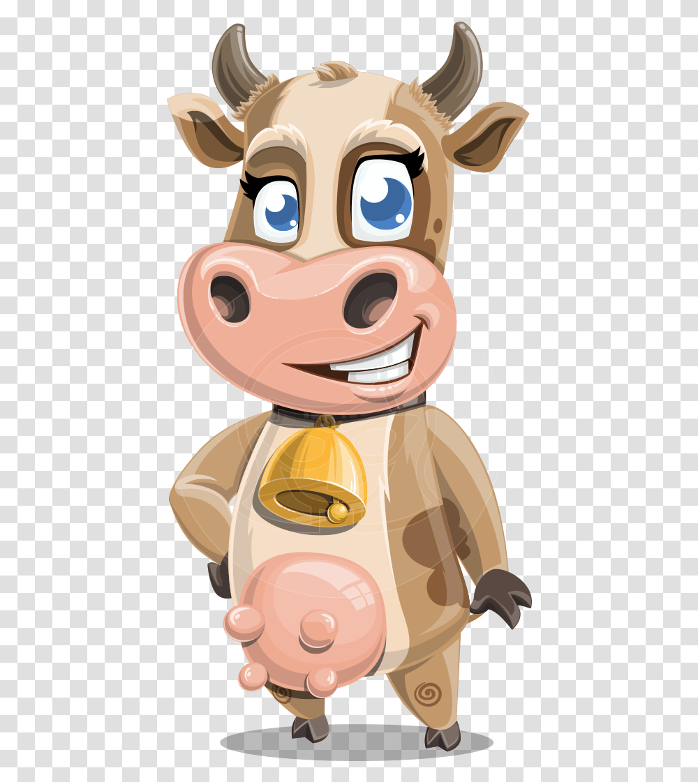 Young Cow Cartoon Vector Character Aka Colleen The Young Cow Cartoon, Toy, Cattle, Mammal, Animal Transparent Png