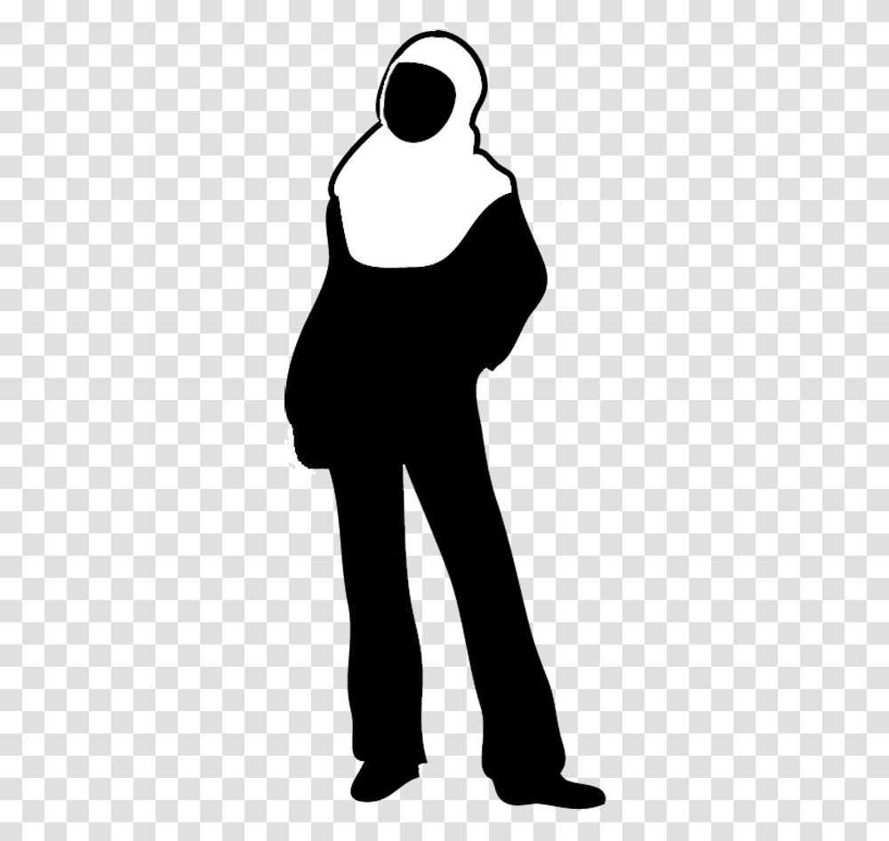 Young Female Silhouette Human Silhouette, Apparel, Undershirt, Stencil Transparent Png