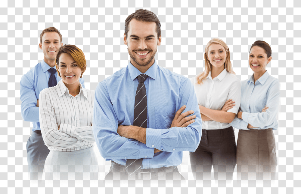 Young Group Of Business Men And Women Smiling Businessperson, Shirt, Tie, Accessories Transparent Png