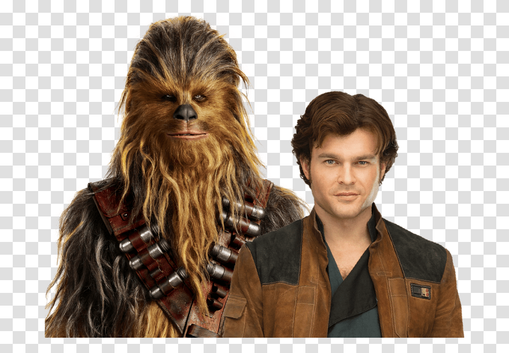 Young Han Solo And Chewbacca, Person, Human, Face Transparent Png