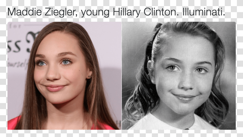 Young Hillary Clinton And Maddie, Face, Person, Head, Smile Transparent Png
