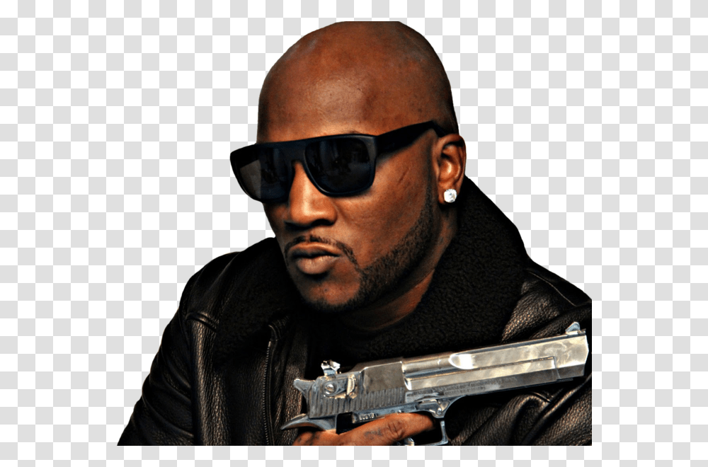 Young Jeezy Holding Gun Young Jeezy Guns, Person, Sunglasses, Accessories Transparent Png
