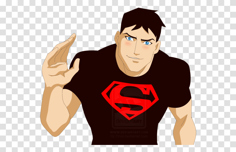 Young Justice Images Hi I'm Conner Kent Hd Wallpaper Superboy Young Justice Color, Person, Hand, T-Shirt Transparent Png