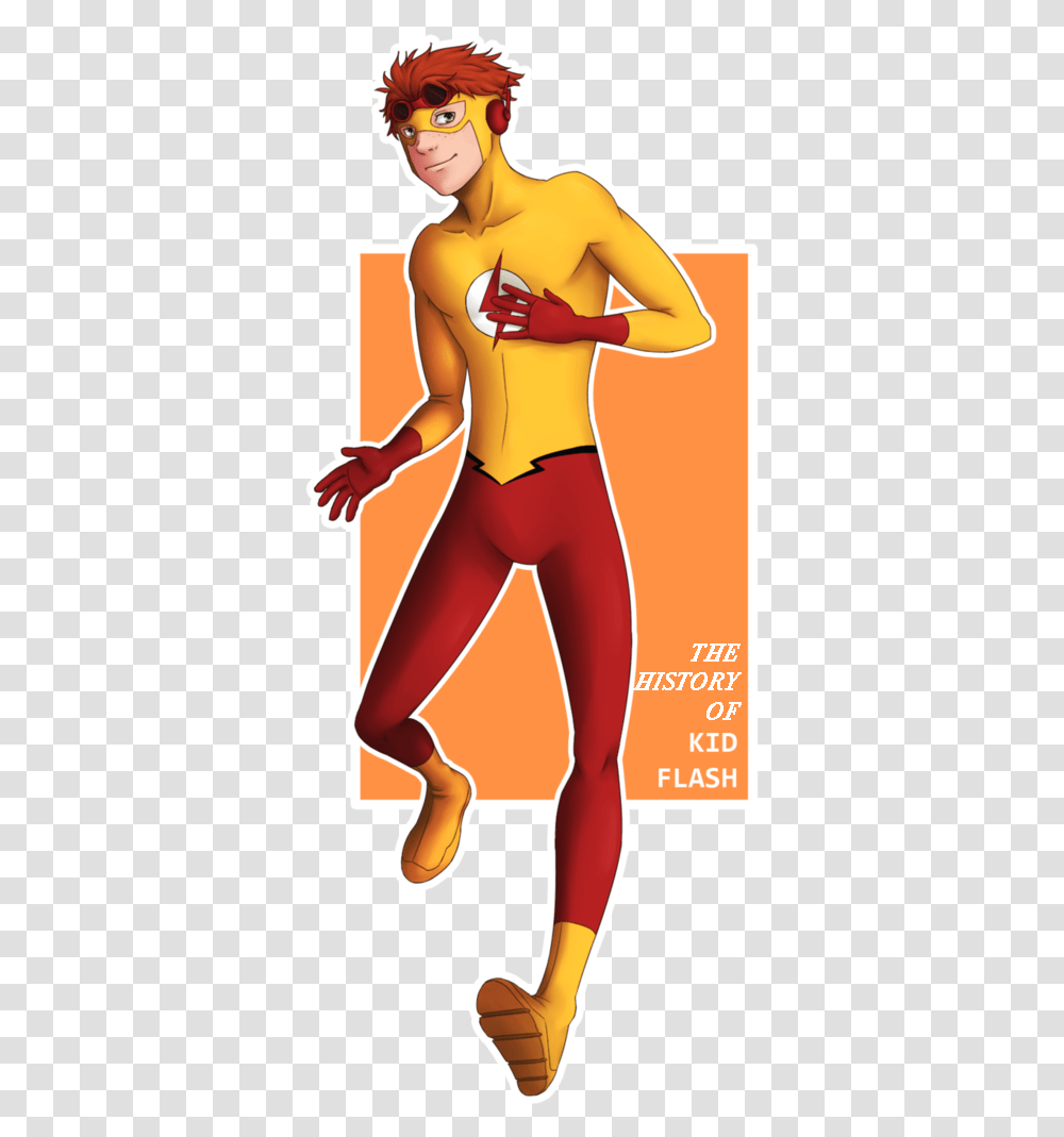 Young Justice Kid Flash Anime Kid Anime Flash, Person, Label Transparent Png