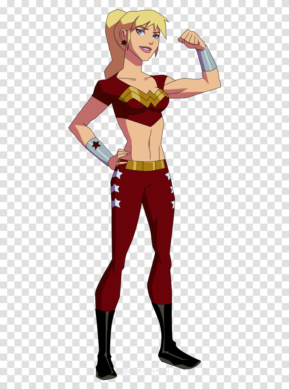 Young Justice League Wonder Girl, Person, Pants, Costume Transparent Png
