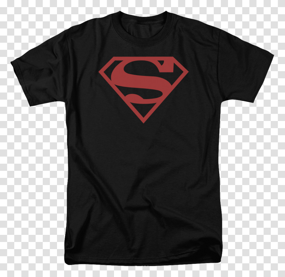 Young Justice Superboy Shirt Black T Shirt Red Superman Symbol, Apparel, T-Shirt, Person Transparent Png