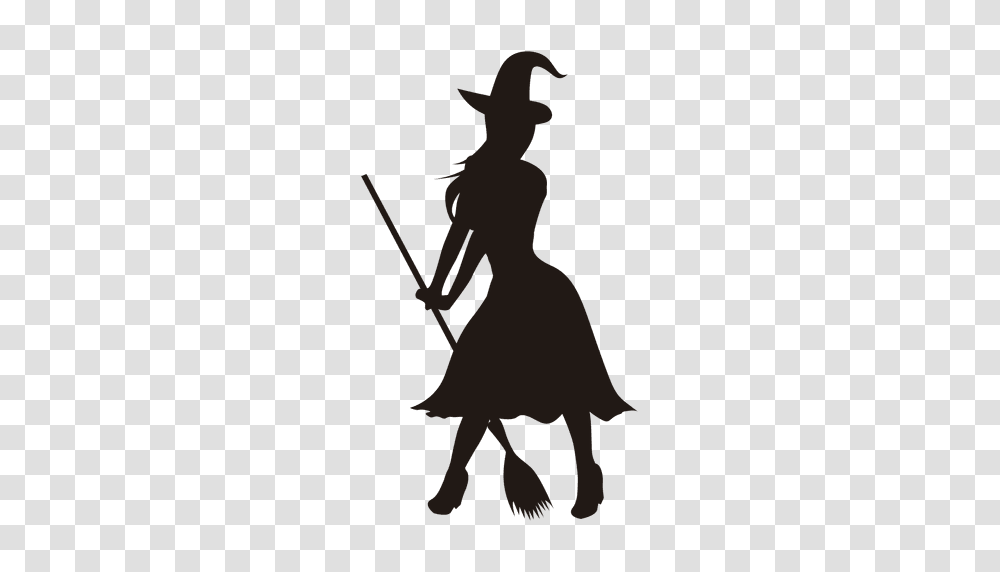 Young Lady Witch Silhouette, Duel, Person, Human, Ninja Transparent Png