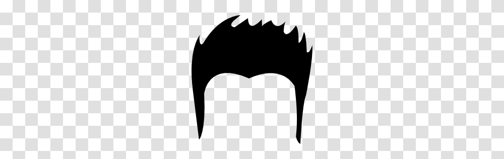 Young Male Black Short Hair Shape Icon, Blow Dryer, Appliance, Hair Drier, Stencil Transparent Png