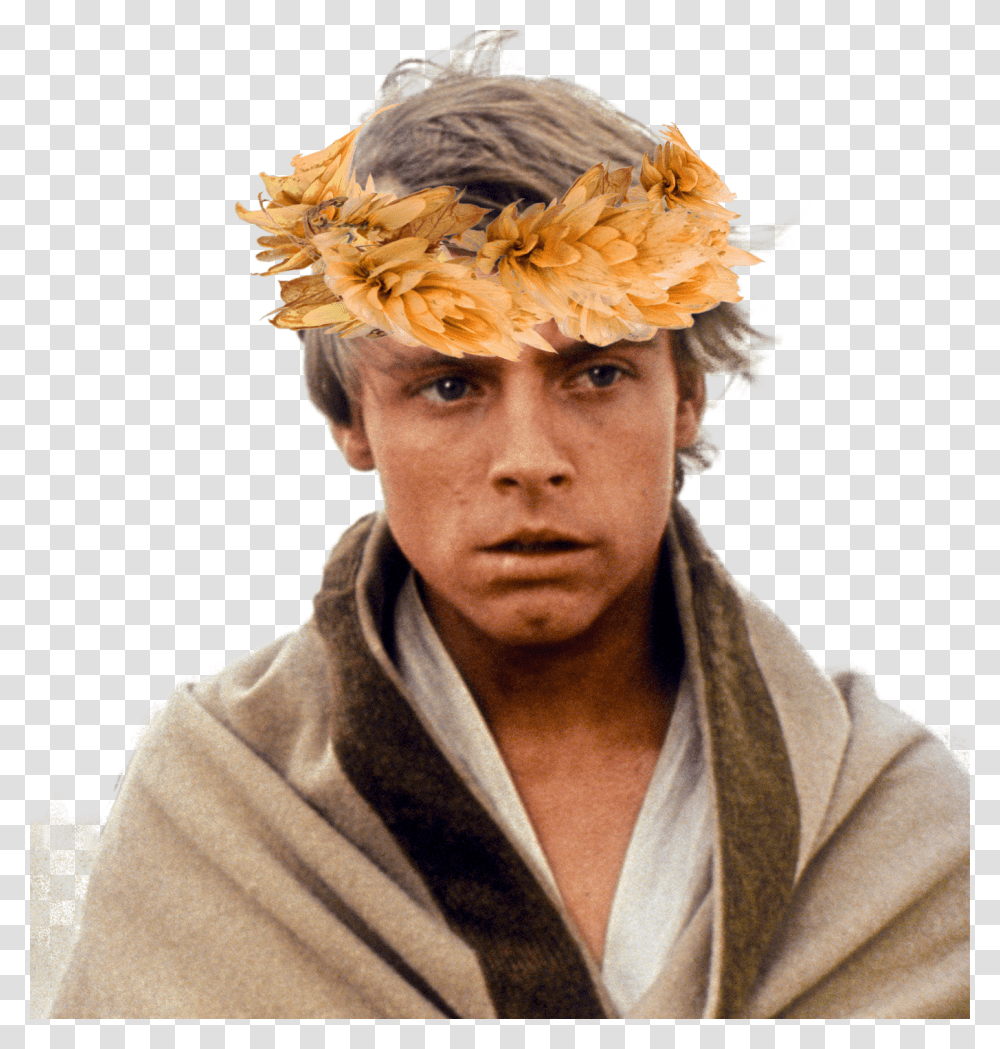 Young Mark Hamill Star Wars Luke Skywalker Premier Star Wars, Person, Headband, Hat Transparent Png