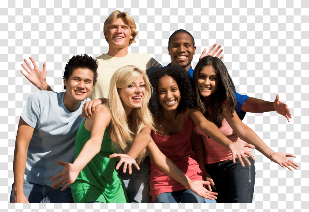 Young People Group Of Young People, Person, Face, Family Transparent Png