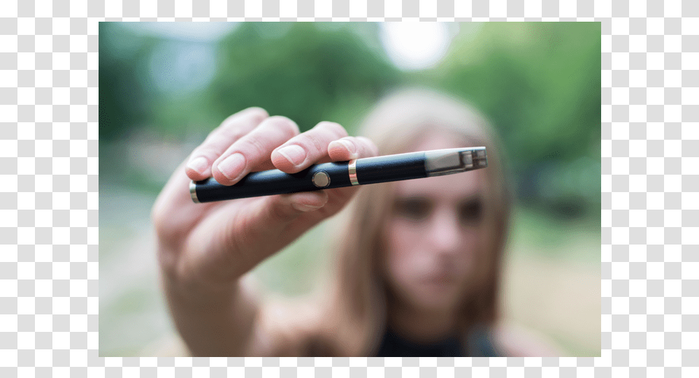 Young Person Holding An E Cigarette Electronic Cigarettes Youth, Human, Finger Transparent Png