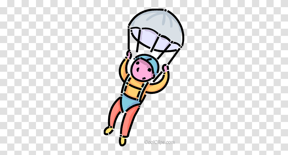 Young Person Skydiving Royalty Free Vector Clip Art Illustration, Adventure, Leisure Activities, Harness, Sport Transparent Png