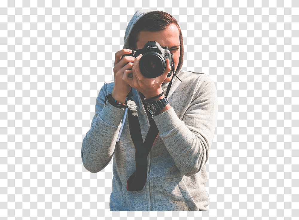 Young Photographer, Person, Human, Camera, Electronics Transparent Png