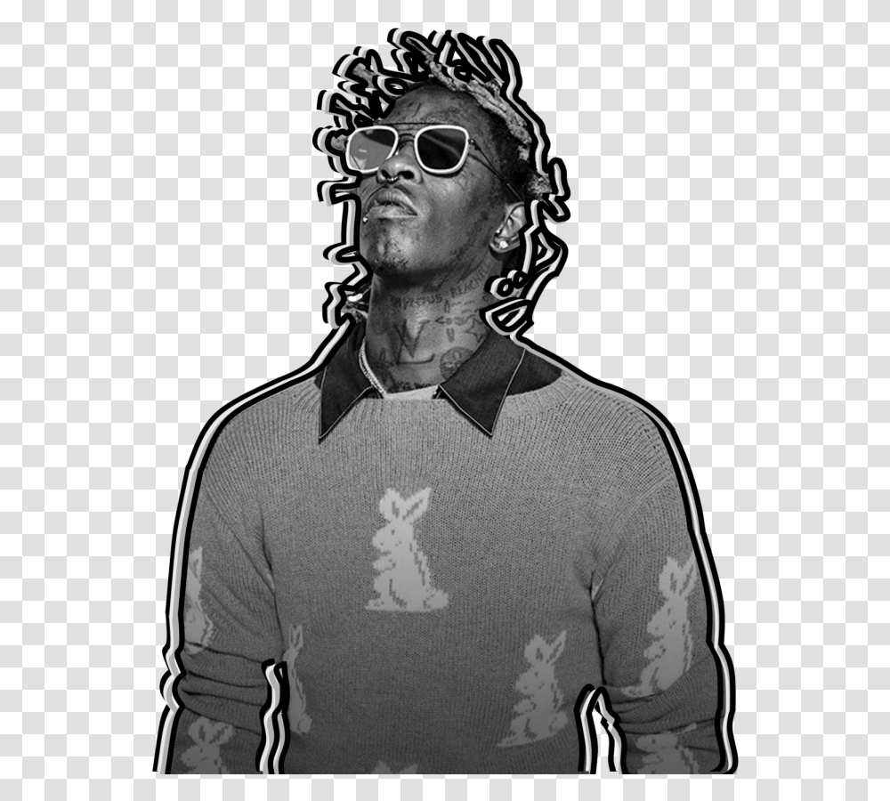 Young Thug Returns Young Thug, Sunglasses, Accessories, Person, Skin Transparent Png