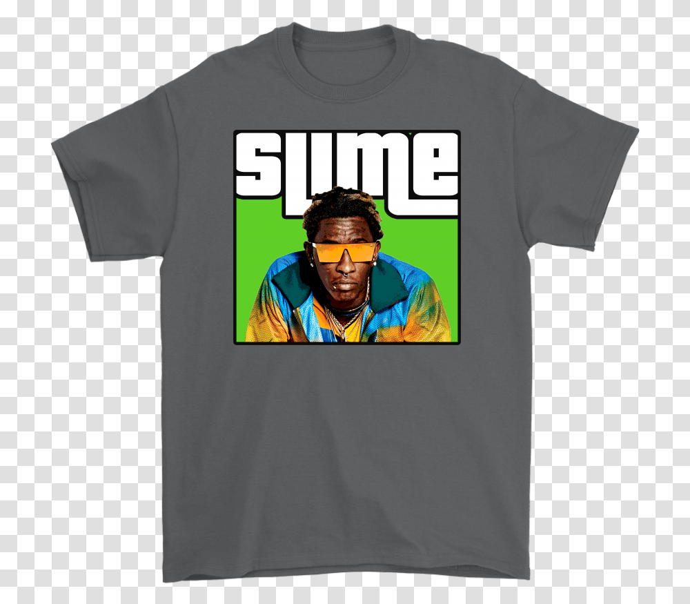 Young Thug Slime Thugger Rap T Shirt Young Thug, Apparel, Person, Human Transparent Png
