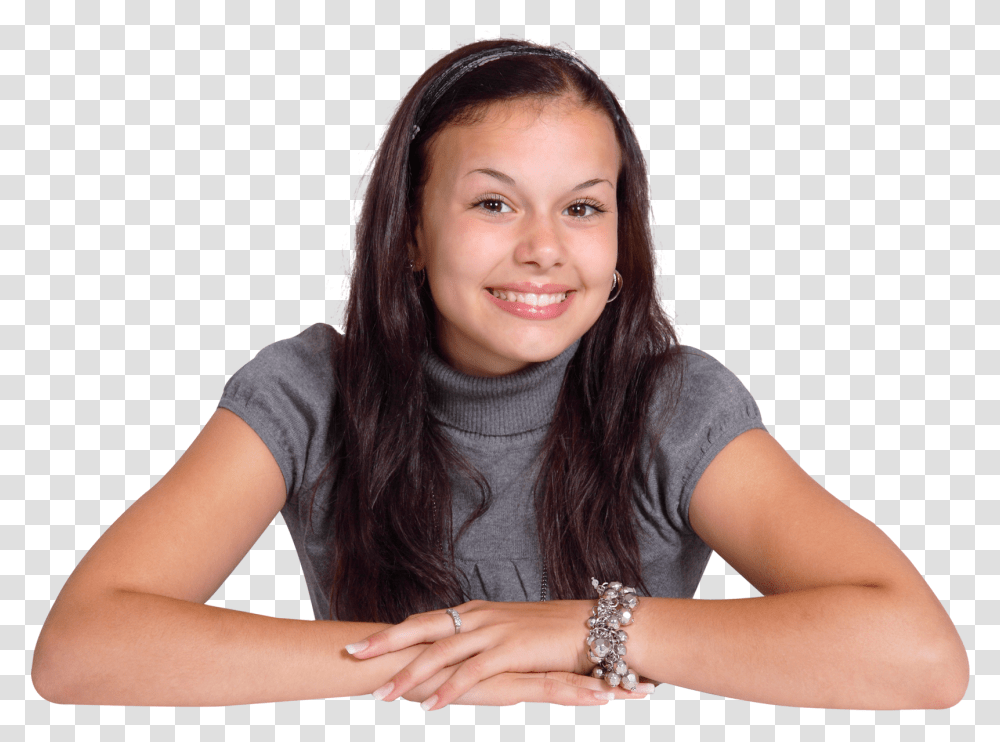 Young Woman, Person, Human, Finger, Sleeve Transparent Png