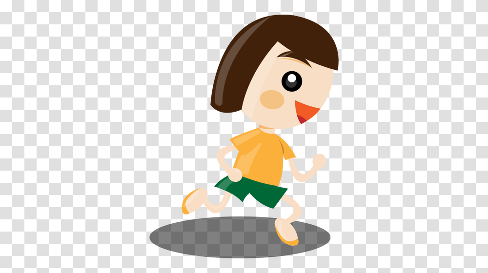 Young Woman Running Vector Clip Art, Elf, Doll, Toy, Figurine Transparent Png