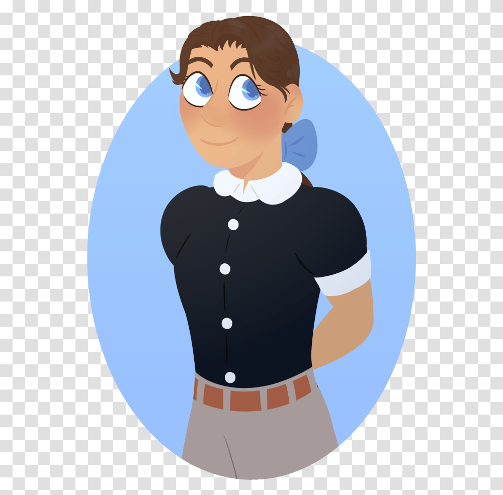 Younger Elizabeth And A Burial At Sea Ish Liz For Anon Cartoon, Person, Human, Waiter, Shirt Transparent Png
