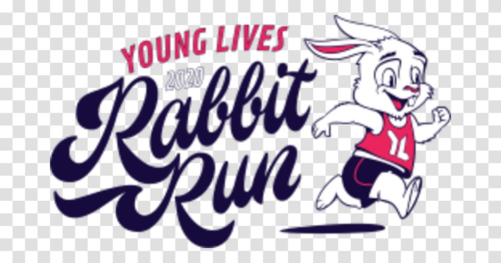 Younglives Rabbit Run Calligraphy, Label, Alphabet, Purple Transparent Png