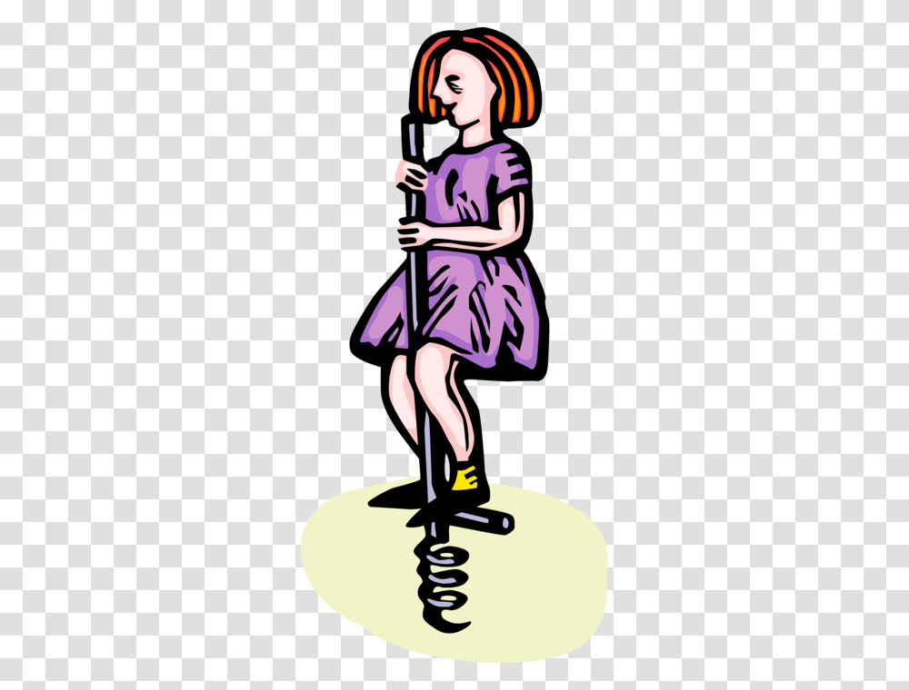 Youngster Plays With Pogo Stick, Person, Book, Poster Transparent Png