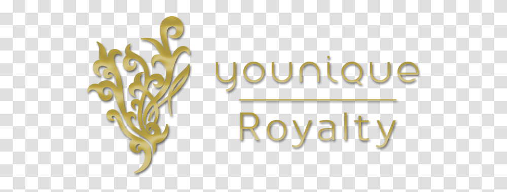 Younique Royalty Skin Younique Logo Gold, Text, Alphabet, Label, Word Transparent Png
