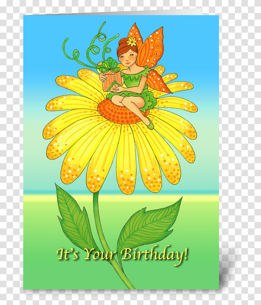 Your Birthday Yellow Flower Fictional Character, Graphics, Art, Floral Design, Pattern Transparent Png