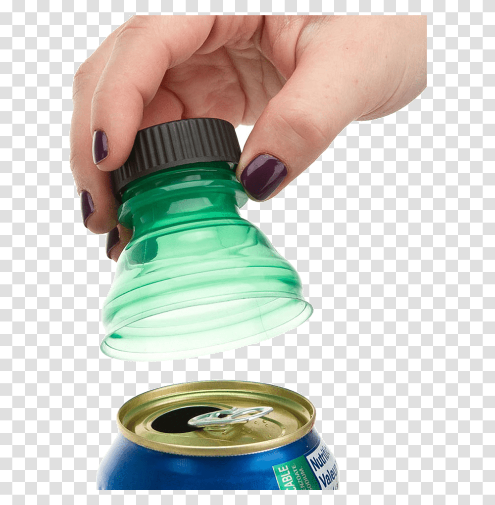 Your Choice Of Quantity Plastic Soda Can Cap Converter Beer Can Bottle Top, Person, Human, Water Bottle, Finger Transparent Png