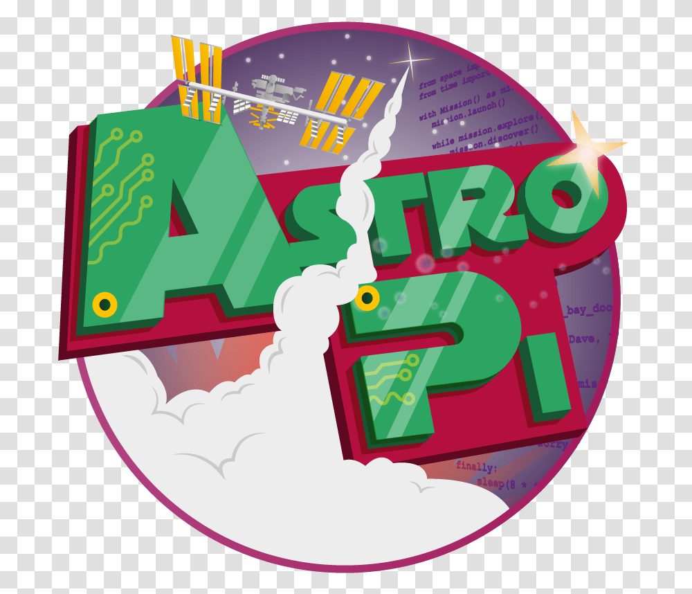 Your Code In Space Raspberry Pi Astro Pi, Text, Label, Graphics, Art Transparent Png