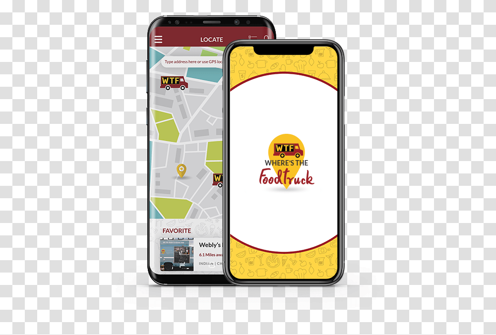 Your Iphone Or Android Food Truck Tracker App, GPS, Electronics, Text, Label Transparent Png