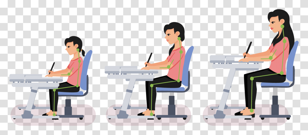 Your Kid Spends 8 Hours A Day At A Desk Make It Adjust Sitting, Person, Female, Girl, Standing Transparent Png