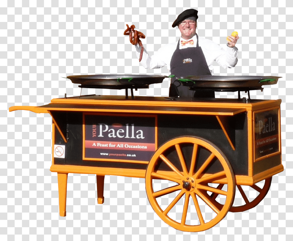 Your Paella Paella Catering Cart Paella Truck, Wheel, Machine, Person, Tire Transparent Png