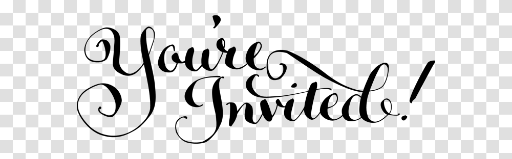 Youre Invited To The Annual White Ribbon Breakfast, Calligraphy, Handwriting, Alphabet Transparent Png