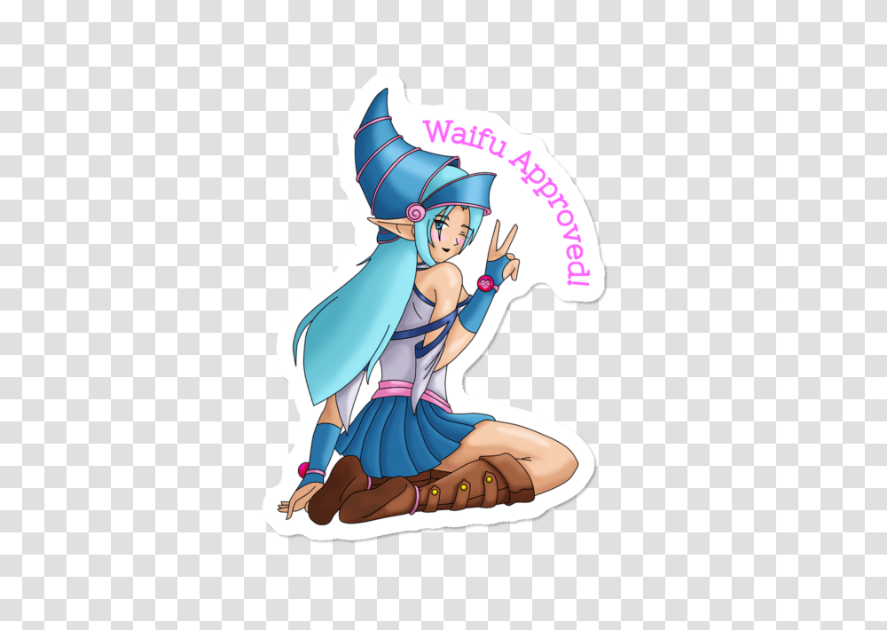 Youre Waifu Approved Sticker, Person, Costume, Drawing Transparent Png