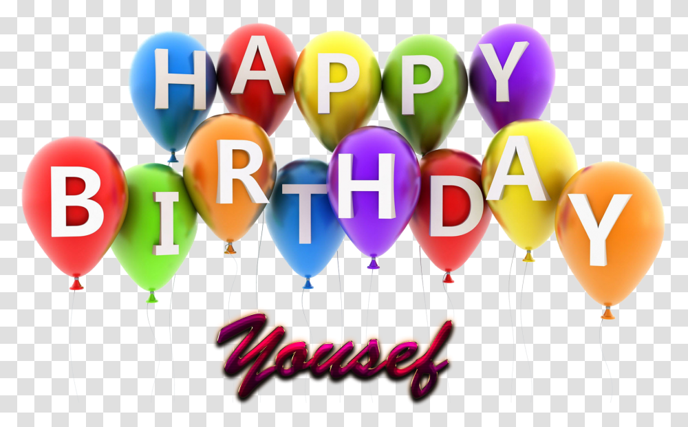 Yousef Happy Birthday Balloons Name Happy Birthday Dusty Transparent Png