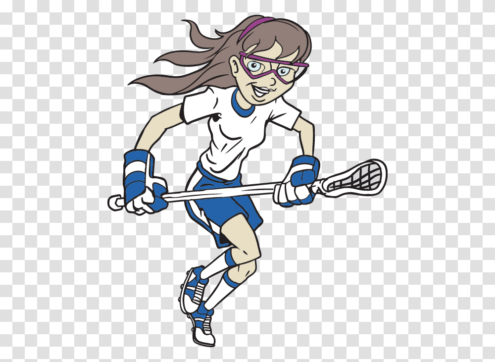 Youth Girls Summer Lacrosse Camp Girl Playing Lacrosse Coloring Page, People, Person, Team Sport, Ballplayer Transparent Png